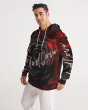 Load image into Gallery viewer, Black & Red Rose Hoodie